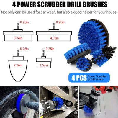 20pcs Fabricage Scrubber Plastic Car Wash Brush Kit Voor Auto Wasser Set
