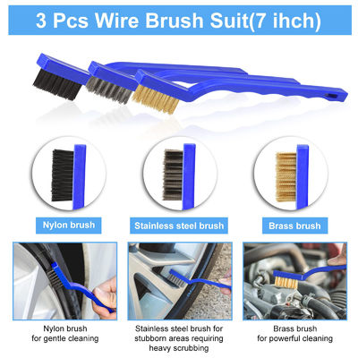 Warm verkopen 23pcs auto detailborstel set met draagtas voor alle doeleinden schoon voor het reinigen van binnen, buiten