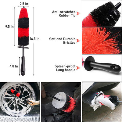 Fabriek direct leveren 15pcs Detail Car Wheel/Tire Brush Set Kit voor Auto Motorcycle Reiniging wasgereedschap