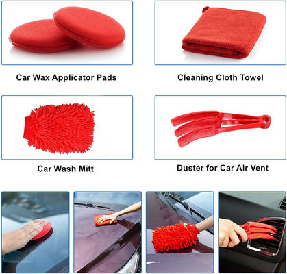 Groothandel 19 stuks Autoverwastools Kit Boor Schoonborstel Detailborstel Met Tas Voor Auto Interieur Exterieur Was