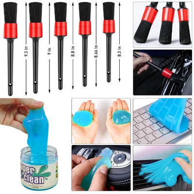 Autoreinigingsgereedschappen Set 24 Pcs Auto Detail Brush Waxing Sponge Wassen Interieur Exterieur