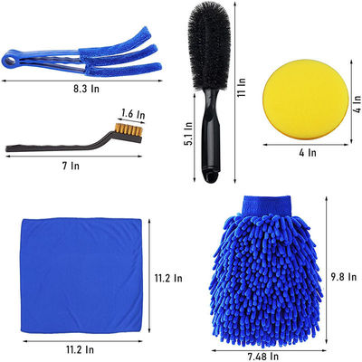 Fabrieksprijs 15pcs zacht haar Autoburst Detail Reiniging Auto gereedschappen Set voor schone ventilatoren Dash Trim Wheels