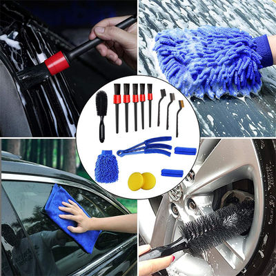 Fabrieksprijs 15pcs zacht haar Autoburst Detail Reiniging Auto gereedschappen Set voor schone ventilatoren Dash Trim Wheels