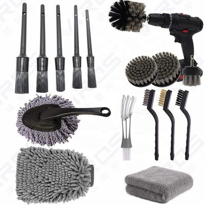 Nieuwste grijze auto reiniging set 16PCS auto reiniging gereedschap voor auto wasmachine geholpen producten