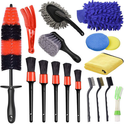 Vervaardiging Groothandel Auto Detail Reinigingsgereedschappen 17pcs Autoburst Voor Auto Wiel Interieur