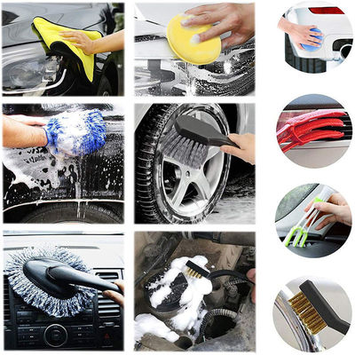 Vervaardiging Groothandel Auto Detail Reinigingsgereedschappen 17pcs Autoburst Voor Auto Wiel Interieur