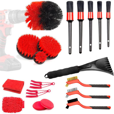 19pcs Autodetail Borsel Set voor Auto Detail Reiniging Auto Motorfiets Interieur
