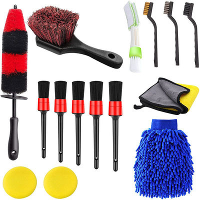 Multifunktioneel auto-interieur detailborstel 15pcs Wollyworm wielborstel
