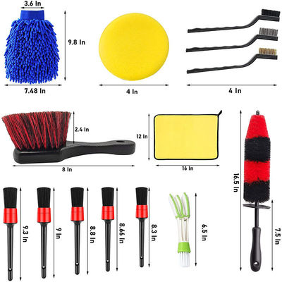Multifunktioneel auto-interieur detailborstel 15pcs Wollyworm wielborstel