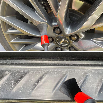 Boar Bristles Interieur Auto Detail Brush Pack 5pcs Voor Huid Reiniging