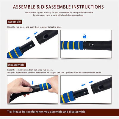 6 inch uitbreidbare voorruit sneeuwskraper voor vrachtwagens