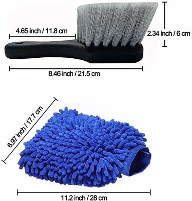 12PCS Auto Car Detail Brush Vent Cleaner Tool Kit voor banden Dashboard Interieur Exterior