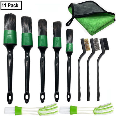 Groen 11pcs Bristle Auto Vent Cleaner Borstel Duster Set Voor Airconditioner