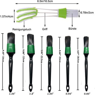 Groen 11pcs Bristle Auto Vent Cleaner Borstel Duster Set Voor Airconditioner
