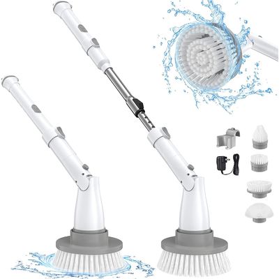 Batterij aangedreven elektrische spin scrubber reinigingsborstel 2500mAh