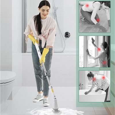 Batterij aangedreven elektrische spin scrubber reinigingsborstel 2500mAh