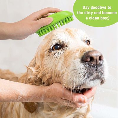 Bad Kalmerend Hondenwasser Scrubber Rubber PET Massage Borstel Voor Lang Kort Haar
