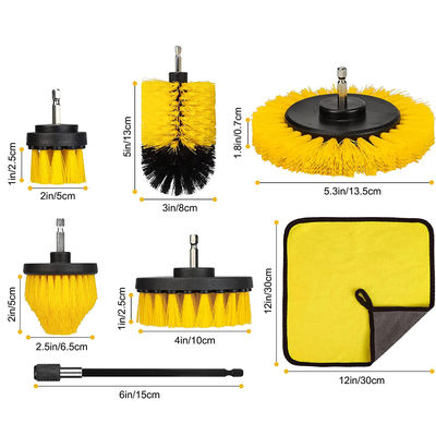 7 stuk borstelborstels Power scrubber reiniging voor auto velgen Keuken