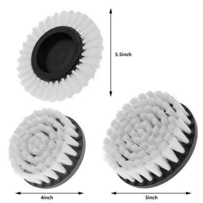 3 stuks met 4 inch 5 inch 5.5 inch met zachte borstel boor schrobborstel