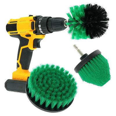 Groen gekleurde boorborstel voor het borsteltje