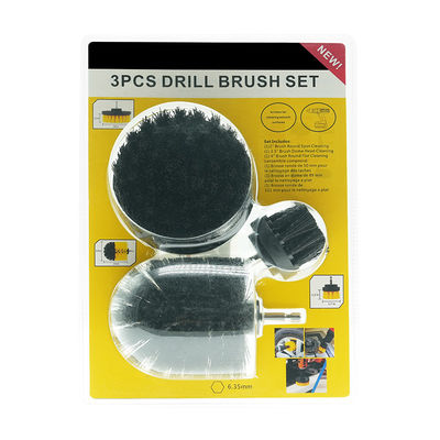 Duurzame 2/3.5/4 inch zwarte kleur borstel scrubber boor kracht aanhangsels