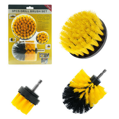Geel kleur borstel scrubber boor stroom aansluitingen met 2/3.5/4 inch
