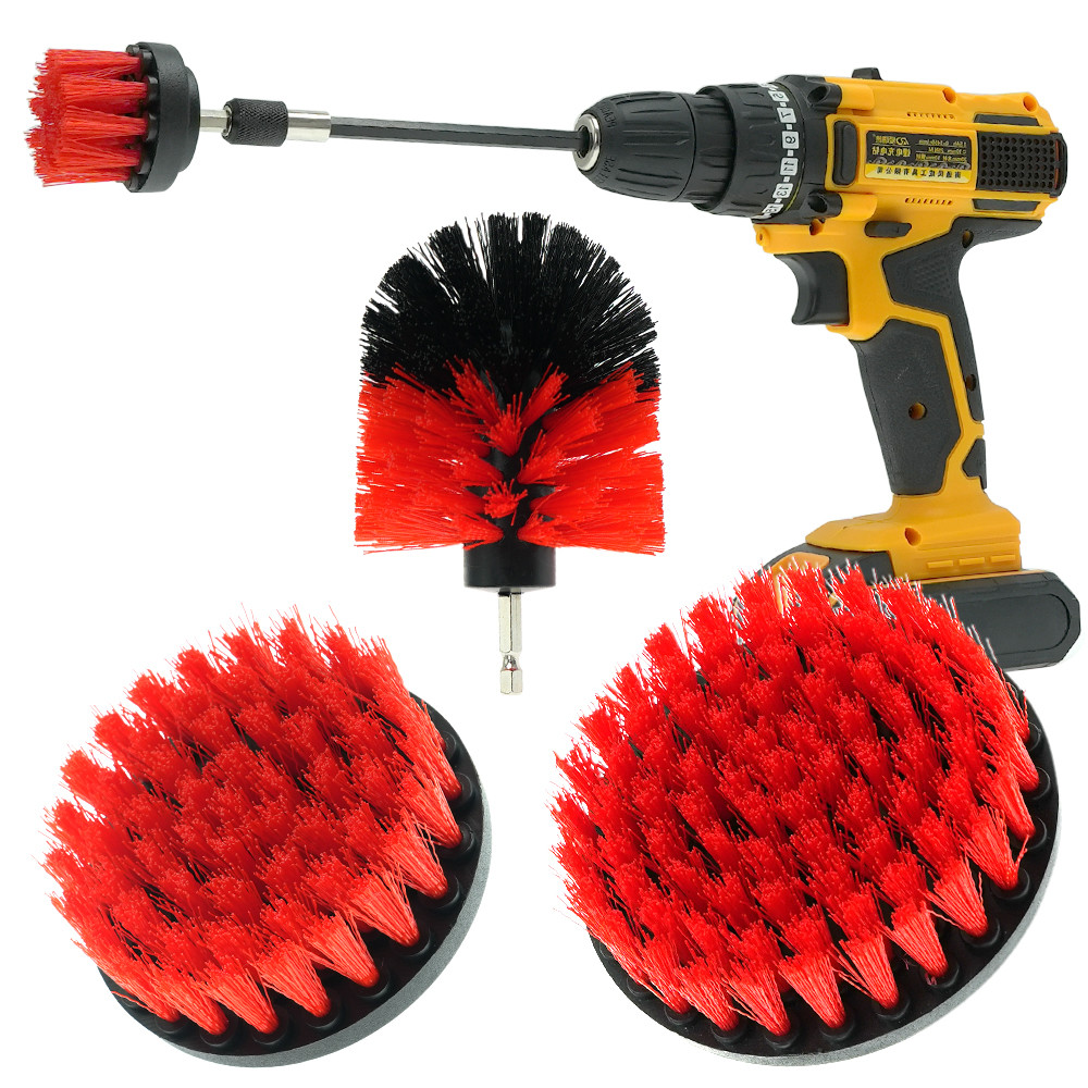 Polypropyleen Power Scrubber Drill Scrub Brush Set voor keukenreiniging