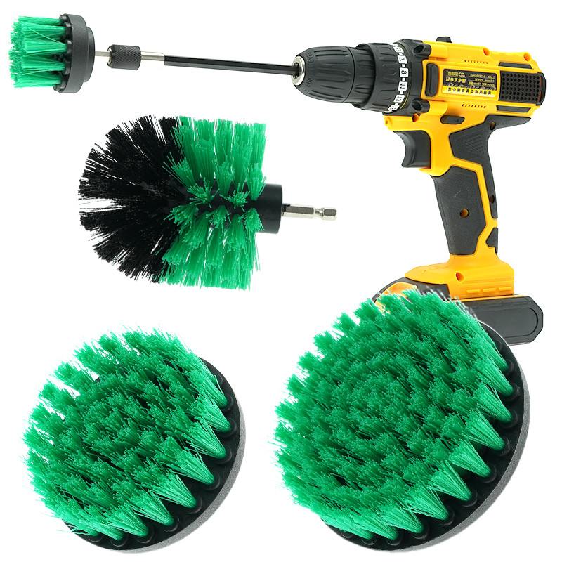 Multicolor Scrub Brush Drill Attachment Kit voor het schoonmaken van badkamertafel