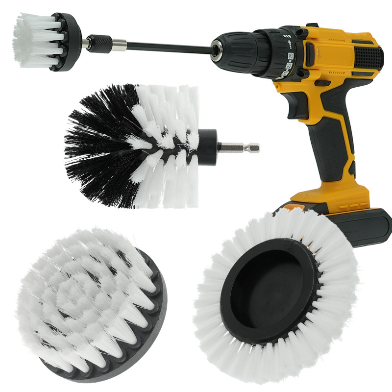 Rotary Electric Power Drill Scrub Brush Kit voor het schoonmaken van vloer tapijt