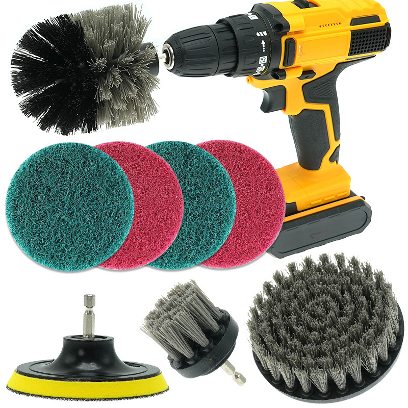 8 Pack Elektrische boorwiel Schoonmaakborstel Power scrubber Borstel voor boor