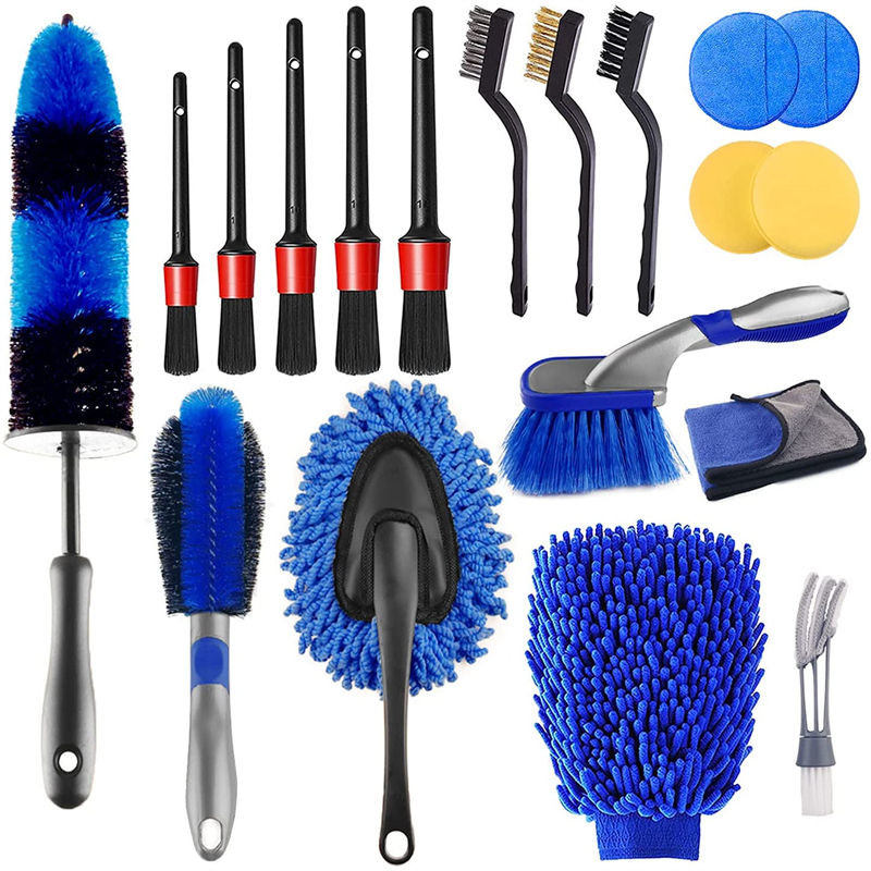 Gepersonaliseerde Automobiel Detail Brush Kit Ac Wielen Dashboard Reiniger 19pcs