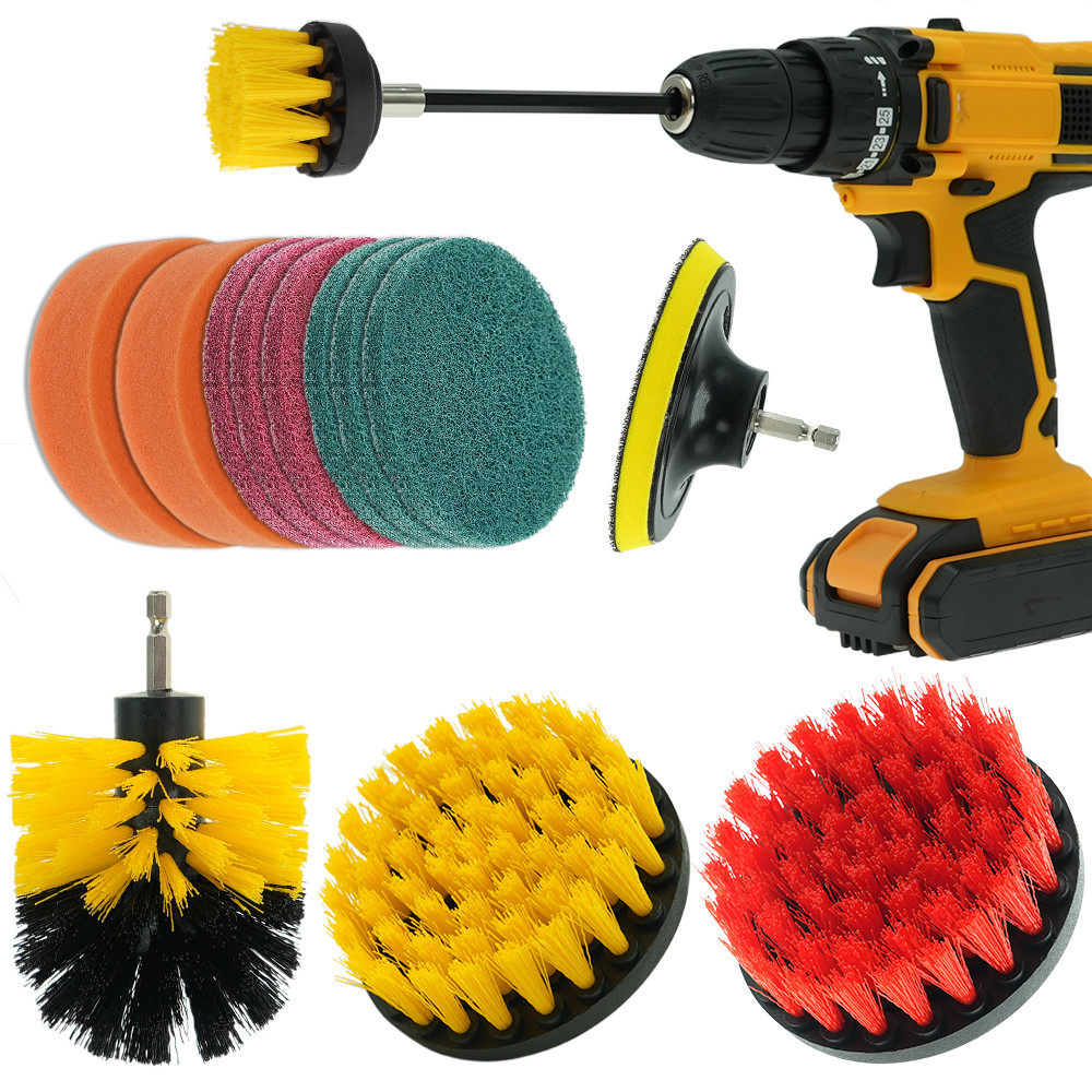 Exw Prijs 14pcs Borstborstel Reiniging Keuken Power Scrubber Set