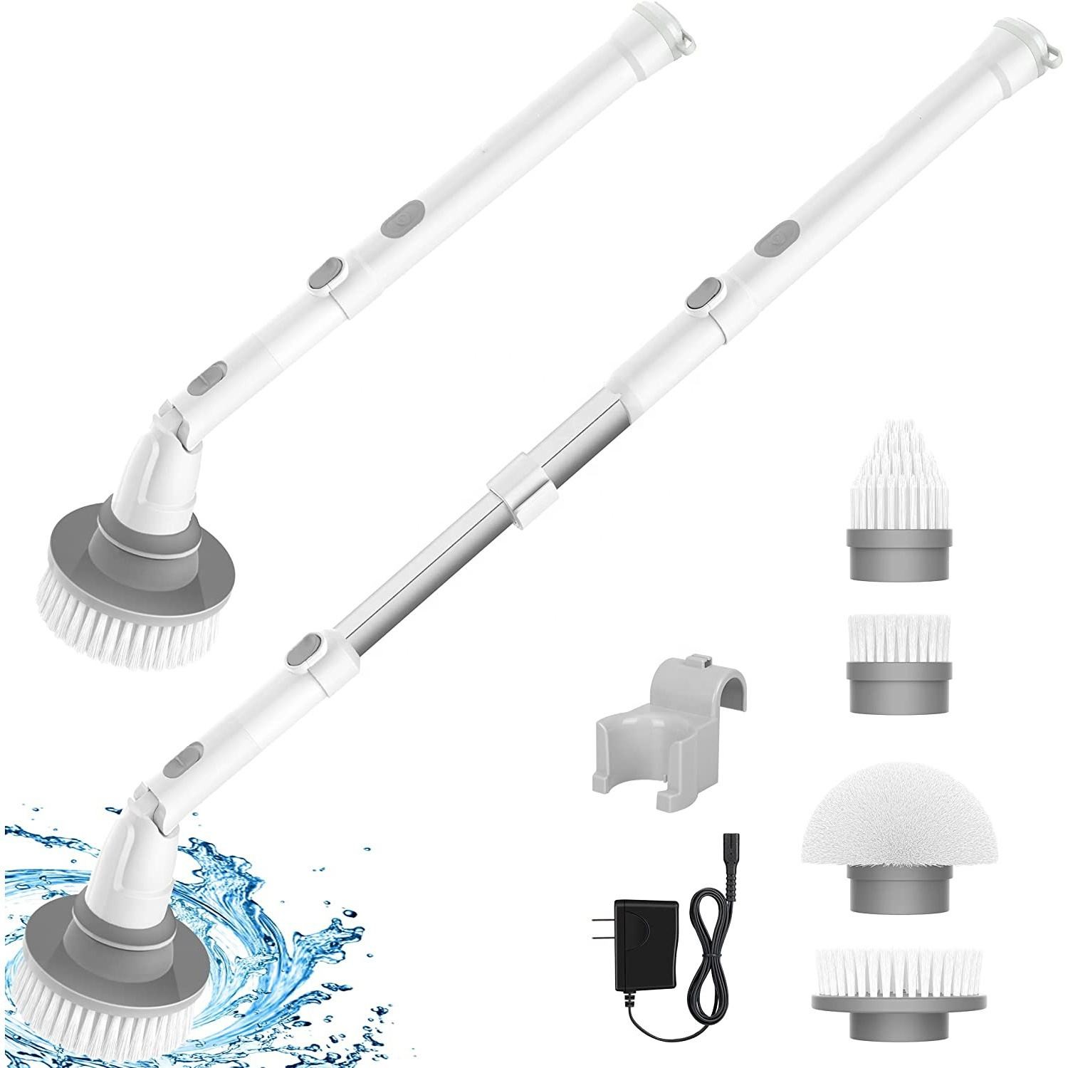 Oplaadbare plastic handheld spin scrubber borstel OEM