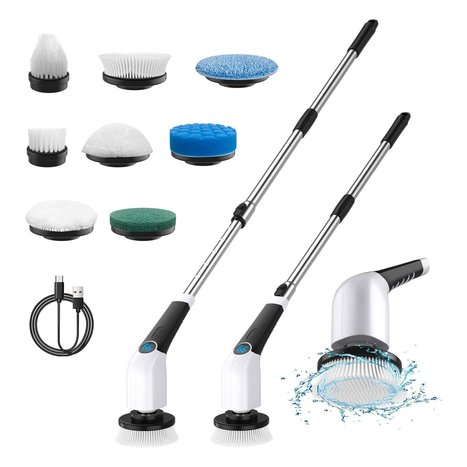 OEM vloer LiIon Elektrische reinigingsborstel Turbo scrubber voor huishouden