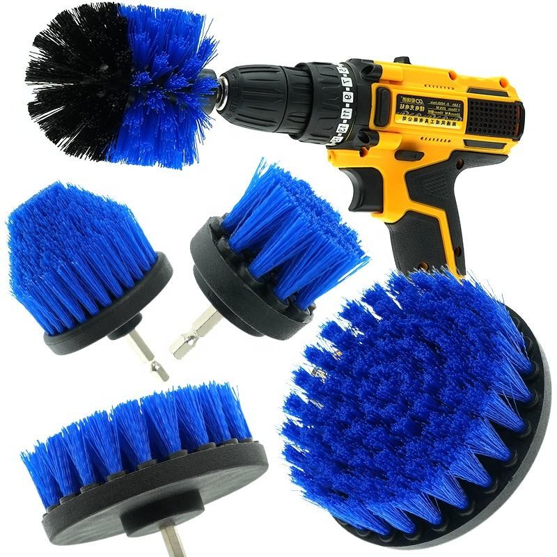 5pcs Huishoudelijk schoonmaakgereedschap Kit Auto Detail Brush Drill Voor tapijtreiniging