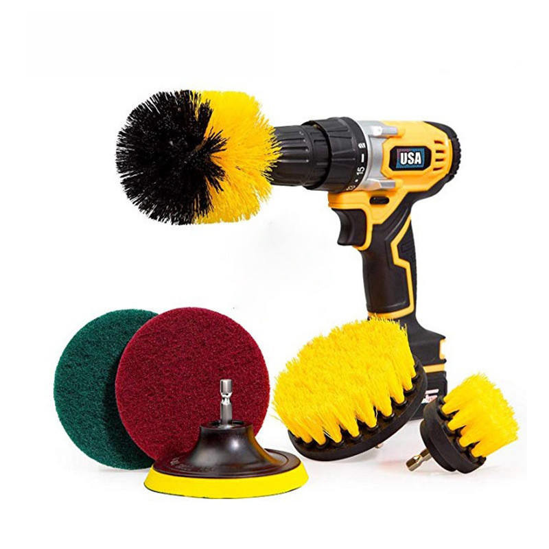 6pcs boor reiniging borstel bevestigingen sets power scrubber voor auto wassen badkamer
