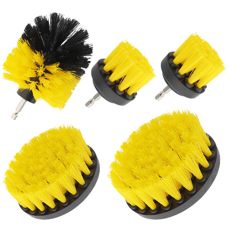 Medium Bristle Drill Brush Set Quick Change Shaft Multifunctionele borstel bevestiging