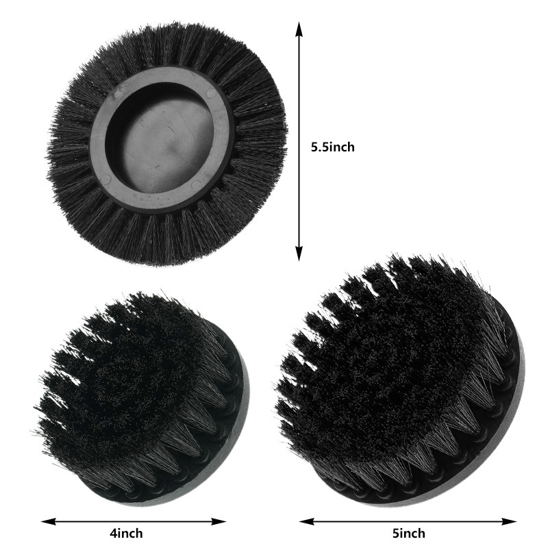 Zwart Kleur Hardste Borstel Met 3pcs