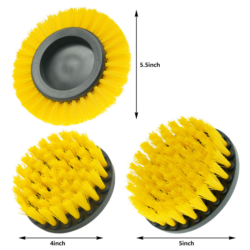 3pcs Middenborstel Hardheid Boor Power Scrubber Set Met Eenvoudige Aanhechting Aan Boor