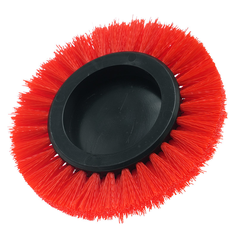 5.5 inch Grootte Rood Drill Scrubber Borstel Set Met Verstelbare Borstelkop
