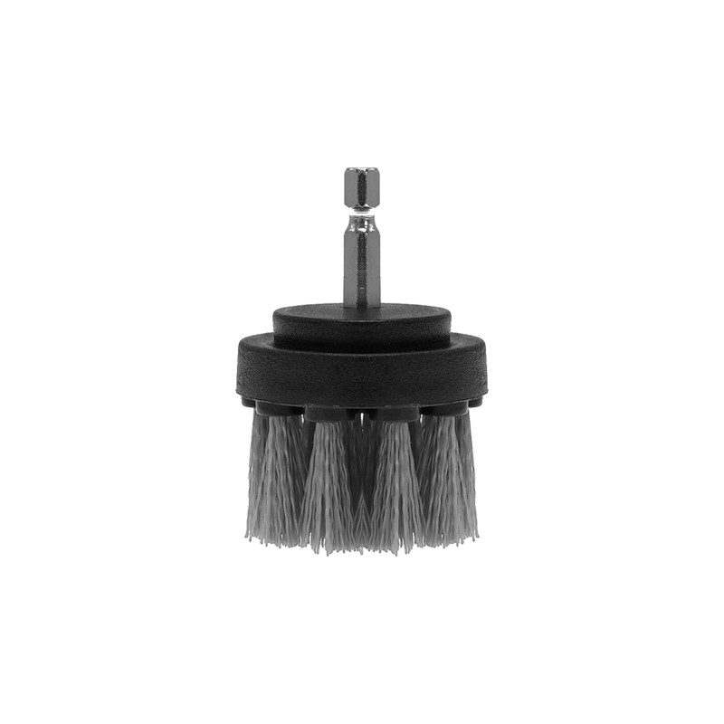 Gery kleur 2 inch grootte boor borstel kan reiniging auto met boor