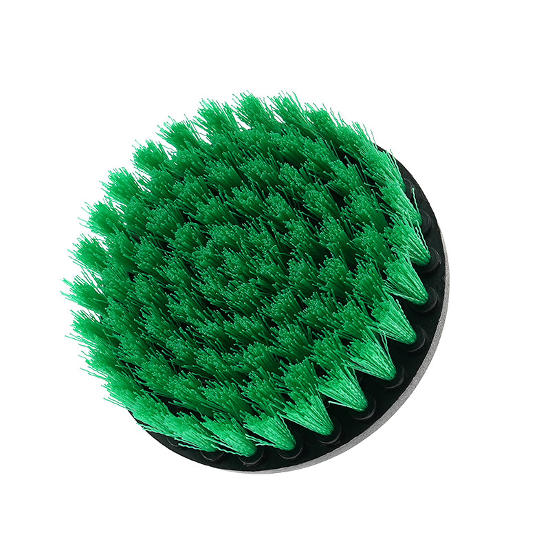 5 inch groene kleur boor aanhangsel borstel set voor het reinigen van verschillende oppervlakken