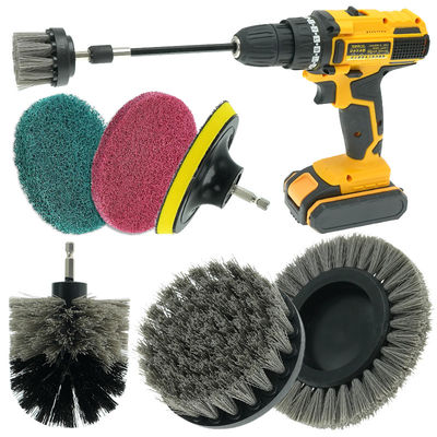 8pc boorborstel Power scrubber Badkamer Autoreiniging voor auto