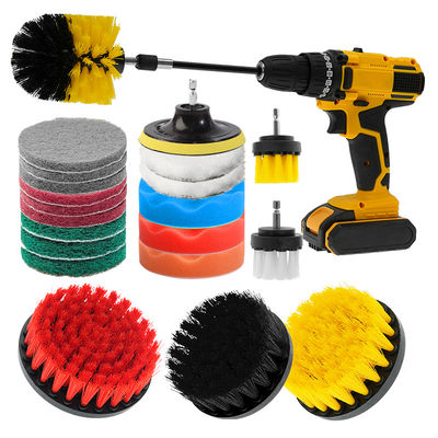 Op maat gemaakte kleur Rotationele boor Scrub Borstel Set Langdurige bevestiging past bij de meeste krachtboormachines